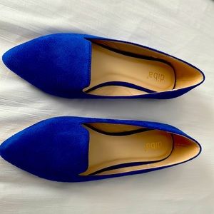 Suede blue flats